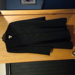 Talbots coat dress Size 14 38 long 20 armpit to armpit black ca# 23147